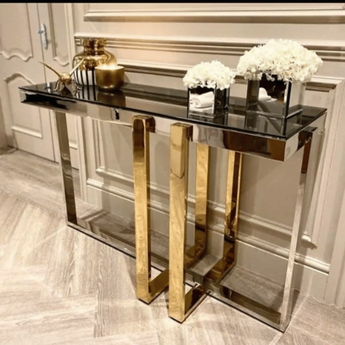 Phooldaan | Console table ss with electroplating