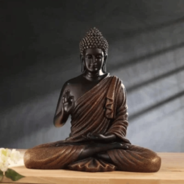 Phooldaan | Blessing of Buddha Statue 2ft Copper and Black