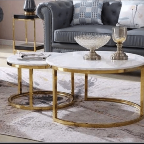 Phooldaan | Twin coffee Table marble top