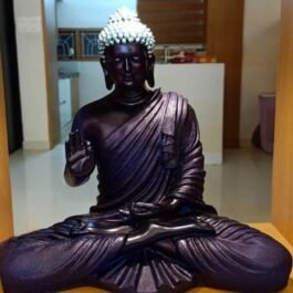 Phooldaan | Blessing Buddha Home Decor Statue, Purple/ Black 2ft