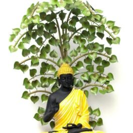 Phooldaan | Buddha statue with Tree Black and yellow and Green Tree