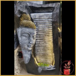 Phooldaan | Wall buddha 2.5 ft silver grey