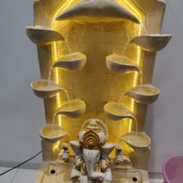 Phooldaan | Deepam Ganpati Fountain 4ft, White/Gold