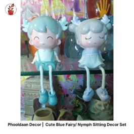 Cute Blue Fairy/Nymph Sitting Decor Set