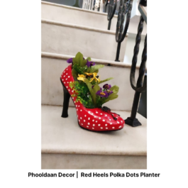 Red Heels Polka Dots Planter