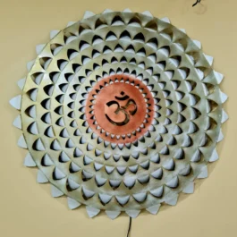 Phooldaan Decor | Om Wall Decor- Devotional Metal Wall Frame