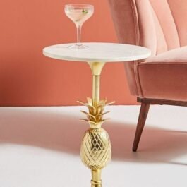 Phooldaan | Vintage Solid Brass Pineapple Side Table
