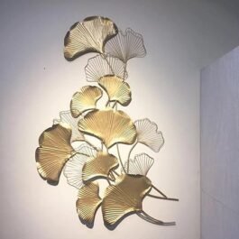 Phooldaan Decor | Ginkgo Golden Leaves Metal Wall Decor Art