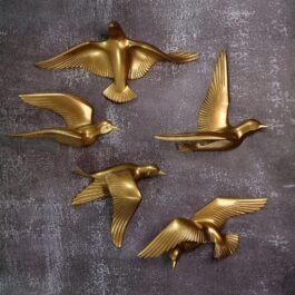 Phooldaan Decor | Blessing Golden Metal Birds (Set of 5)