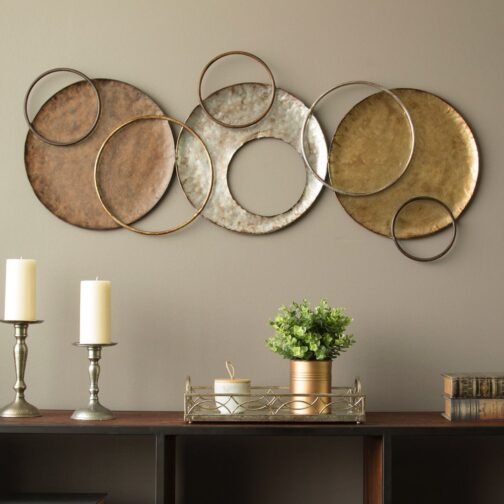 Phooldaan Decor | Metal Wall Mounted Decor - Multiple Circle Antique Wall Hanging