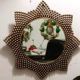 Phooldaan | Gold Platting Modern Decorative Wall Hanging Mirror