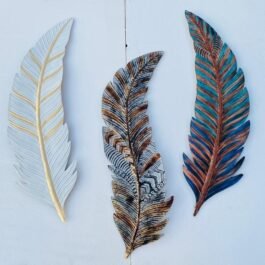 Phooldaan Decor | Feather Design Metal Wall Hanging And Decor
