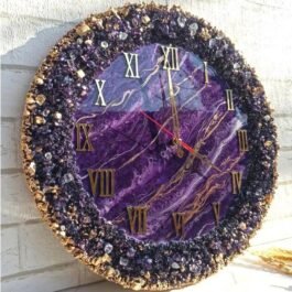 Phooldaan | Purple Unique Resin Clock