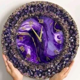 Phooldaan | Amethyst Purple Resin Clock