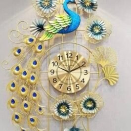 Phooldaan | Ornate Wall Clock With Peacock Motif