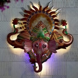 Phooldaan Decor | Metal Multicolour Ganesha wall Wall Art With Backlight