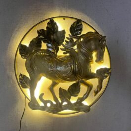 Phooldaan Decor | Running Horse Metal Wall Art With LED