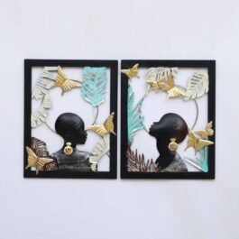 Phooldaan Decor | Iron Lady In Butterfly Frame Wall Art