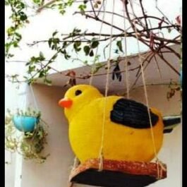 Phooldaan | Colourfull Bird Pot For Decoration (Resin)