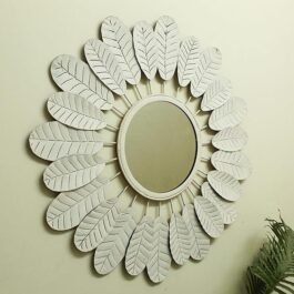 Phooldaan | Feathers Round Mirror Wall Mirror