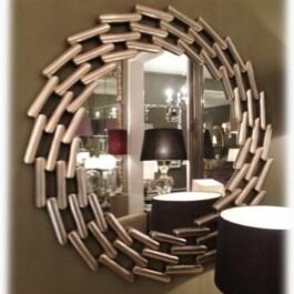 Phooldaan | Circular Mirror With Swirling Pattern