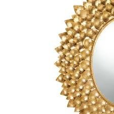 Phooldaan | Ornate Gold Leaf Circular Mirror