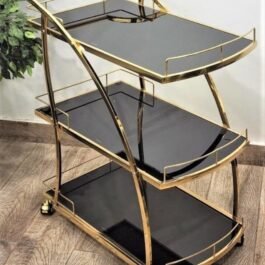 Golden Bar trolley for hotels and homes serving