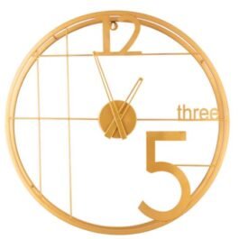 Phooldaan | 12-Three-5 Elegant Gold Wall Clock