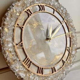 Phooldaan | Gold Finish Resin Wall Clock
