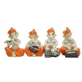 Phooldaan | Musical Ganapati Murti Statue | Set of 4 Piece