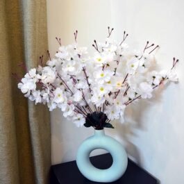 Phooldaan |  Donut Shaped Vase Planter Pot – Set of 2 | Blue And White Color
