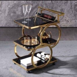 Bar Trolley for Home with Wheels and Handle