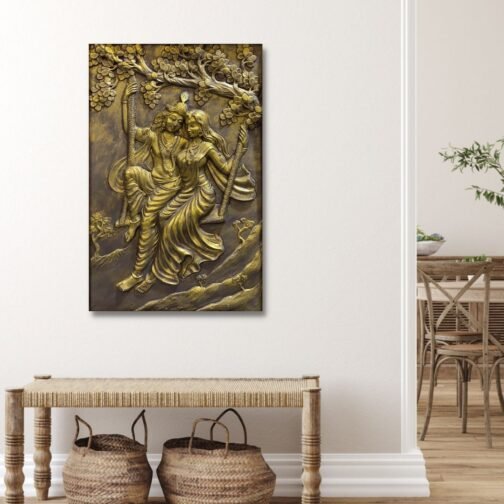 Phooldaan | Hindu Deity Radha Krishna Wall Frame