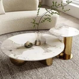 Phooldaan | Nesting Round Centre Table (Gold)