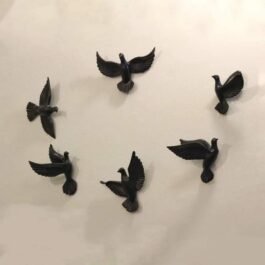 Phooldaan Decor | Blessing Black Metal Birds (Set of 5)