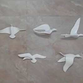Phooldaan Decor | Blessing White Metal Birds (set of 5)