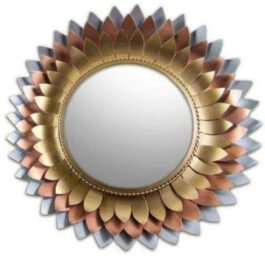 Phooldaan | Handcrafted Iron Mirror With Sunflower Design