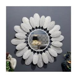 Phooldaan | Feathers Round Mirror Wall Mirror