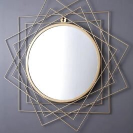 Phooldaan | Gold Toned Metallic Frame Mirror