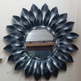 Phooldaan | Sun Burst Designer Iron Frame Black Wall Mirror