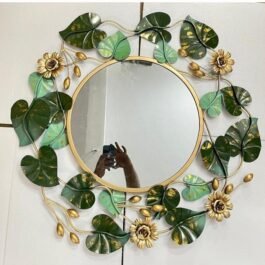 Phooldaan | Ornate Pattern Round Wall Mirror