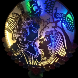 Phooldaan Decor | Radha Krishna Frame With Backlight