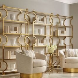 Phooldaan | Gold Metal Multicompartment Shelf (Set of 3)