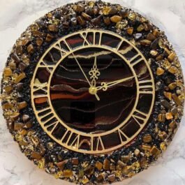 Phooldaan | Roman Brown Resin Wall Clock