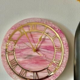 Phooldaan | Handmade Pink Resin Wall Clock