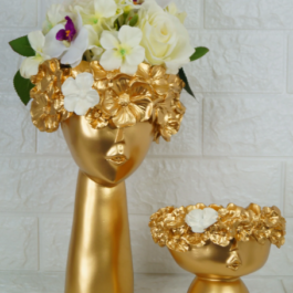 Phooldaan | Head Vase Statue Planter Pot | Multicolor