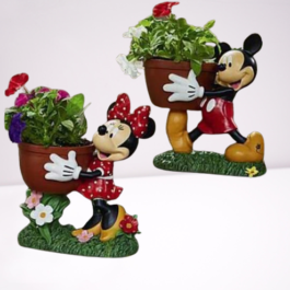 Phooldaan | Mickey Mini Combo With Bowls | Resin | Set of 2