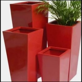 Phooldaan | Square Thin Fiber Pots | Ceramic | 24x20x12 Inches | Multicolor