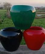 Phooldaan | Apple Fiber Pots | Ceramic | 12×12,15×12, 24×16 Inches | Multicolor