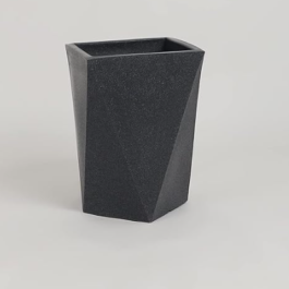 Phooldaan | Kishti Fiber Pots | Ceramic | 24×12 Inches | Black and Red